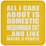 All I Care About Is Domestic Mediumhair Cat - Drink Coaster