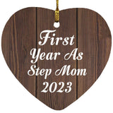 First Year As Step Mom 2023 - Heart Ornament D