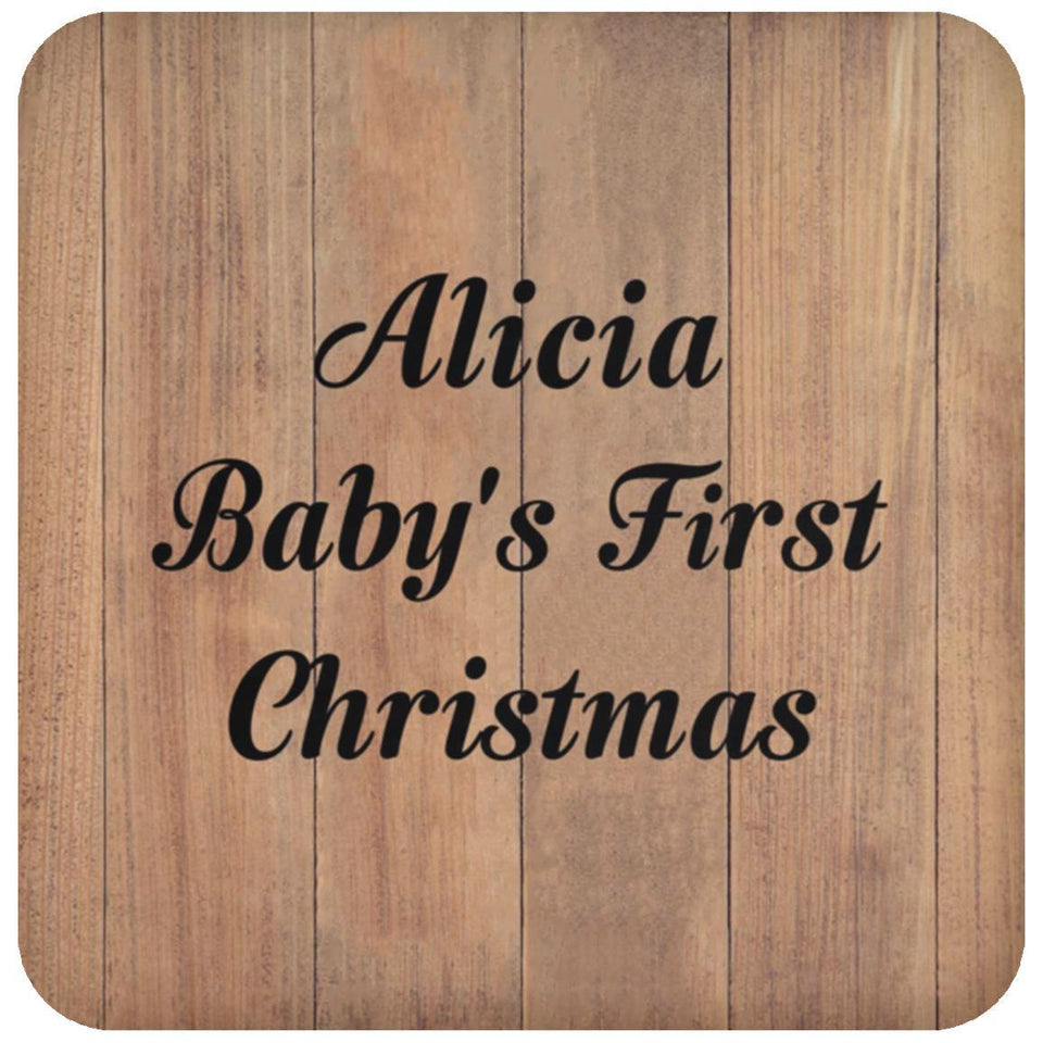 Alicia Baby's First Christmas - Drink Coaster C