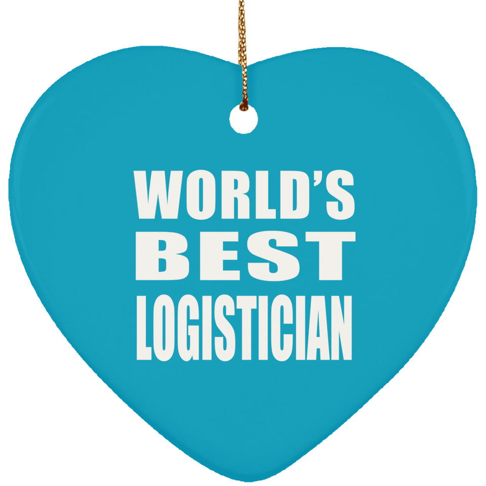World's Best Logistician - Heart Ornament