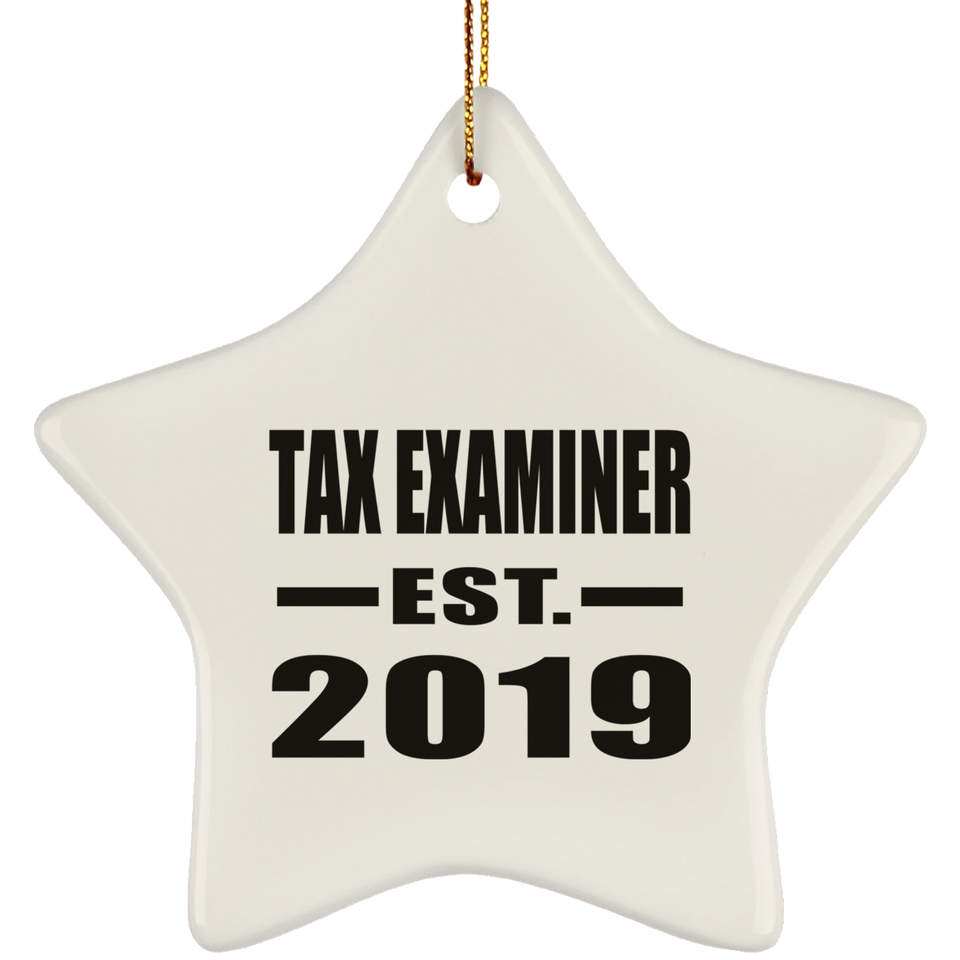 Tax Examiner Established EST. 2019 - Star Ornament