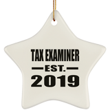 Tax Examiner Established EST. 2019 - Star Ornament