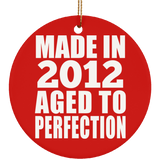 12th Birthday Made In 2012 Aged to Perfection - Circle Ornament