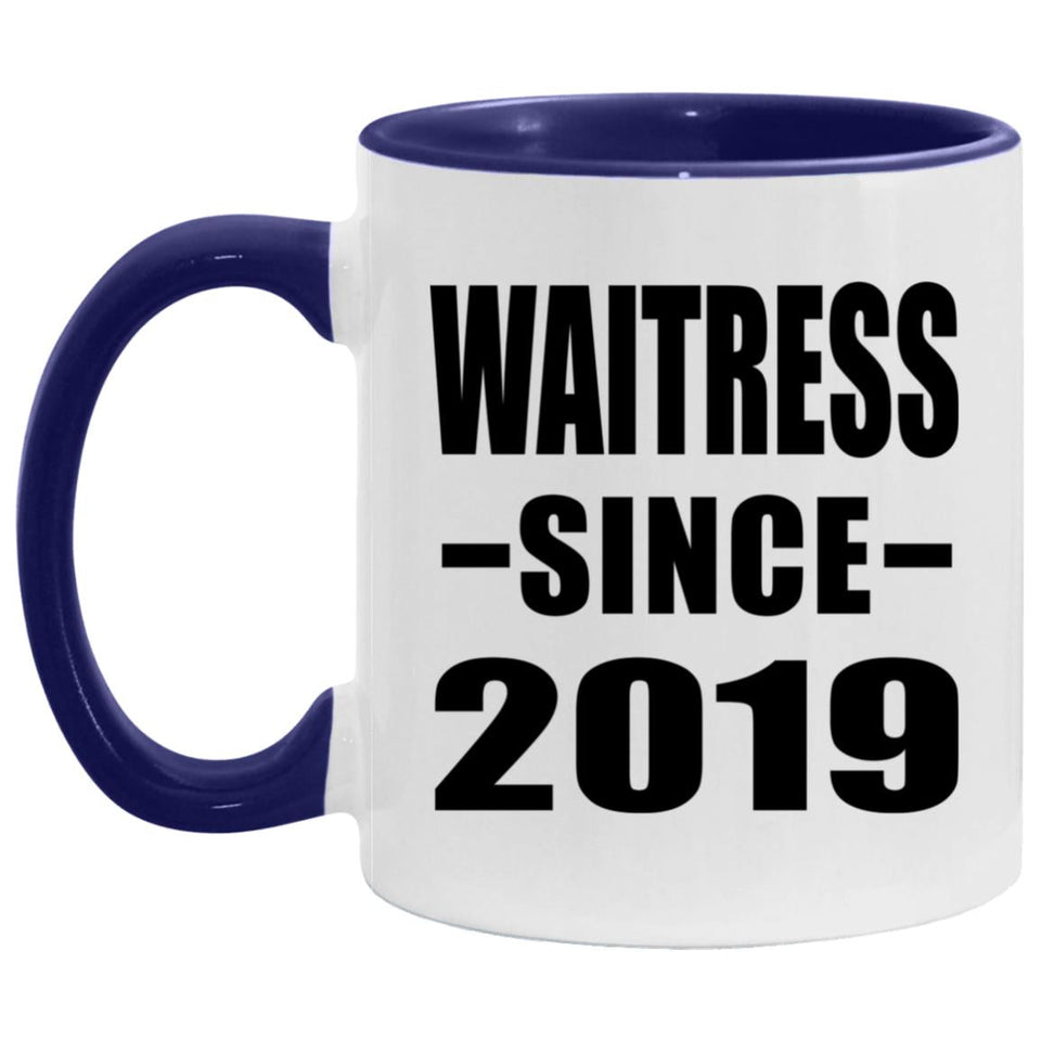Waitress Since 2019 - 11oz Accent Mug Purple