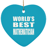 World's Best Mathematician - Heart Ornament