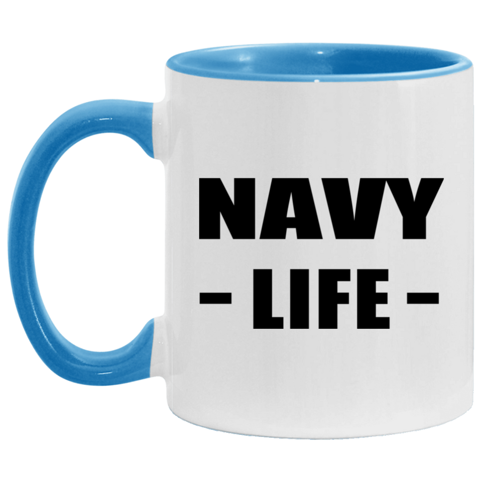 Navy Life - 11oz Accent Mug Blue