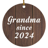 Grandma Since 2024 - Circle Ornament D