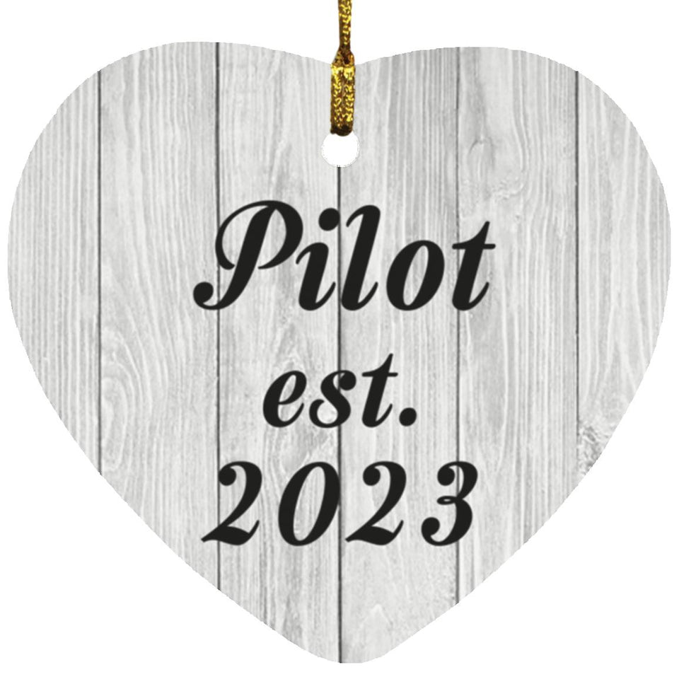 Pilot Established Est. 2023 - Heart Ornament F