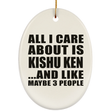 All I Care About Is Kishu Ken - Oval Ornament