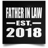 Father In Law Established EST. 2018 - Poster Square