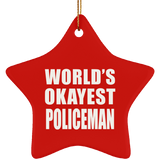 World's Okayest Policeman - Star Ornament