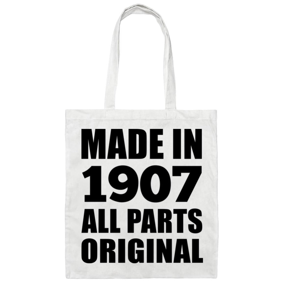 117th Birthday Made in 1907 All Parts Original - Tote Bag White