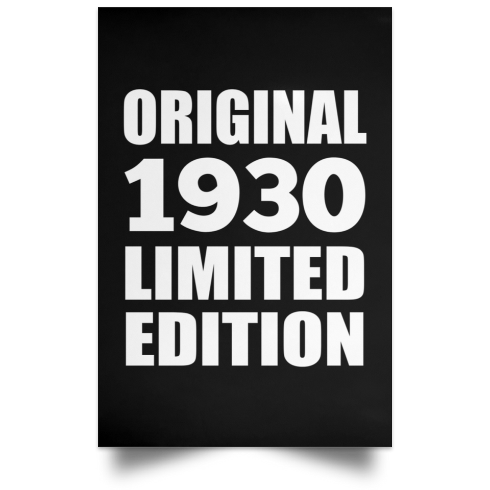 94th Birthday Original 1930 Limited Edition - Poster Portrait