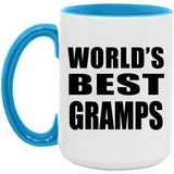 World's Best Gramps - 15oz Accent Mug Blue