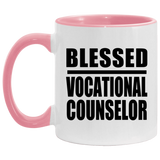 Blessed Vocational Counselor - 11oz Accent Mug Pink