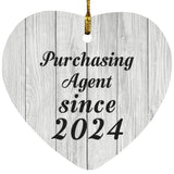 Purchasing Agent Since 2024 - Heart Ornament F
