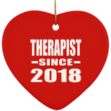 Therapist Since 2018 - Heart Ornament