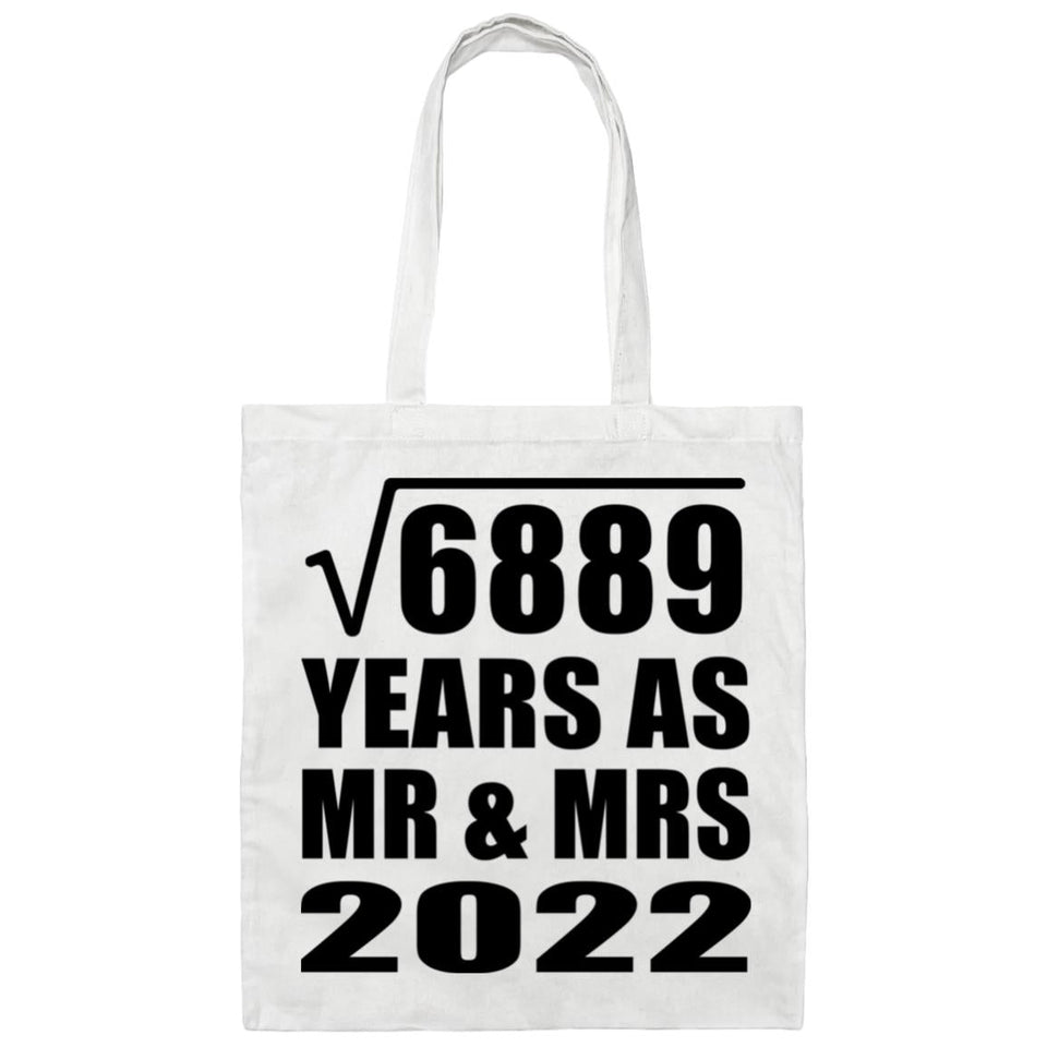 83rd Anniversary Square Root of 6889 Years As Mr & Mrs 2022 - Tote Bag White