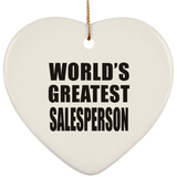 World's Greatest Salesperson - Heart Ornament