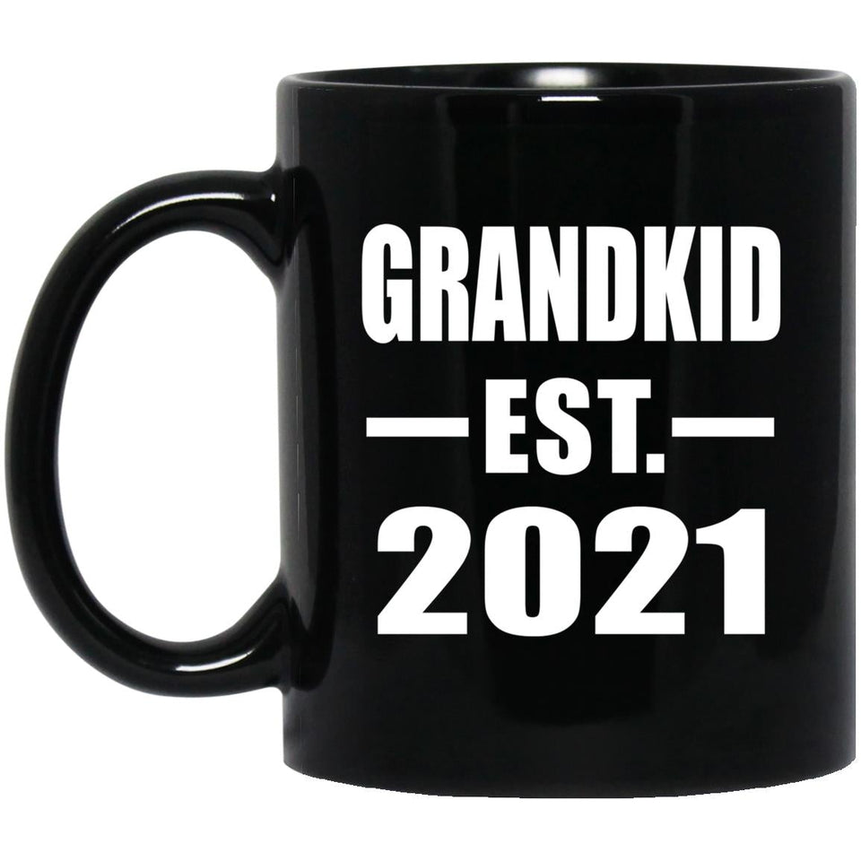 Grandkid Established EST. 2021 - 11oz Coffee Mug Black