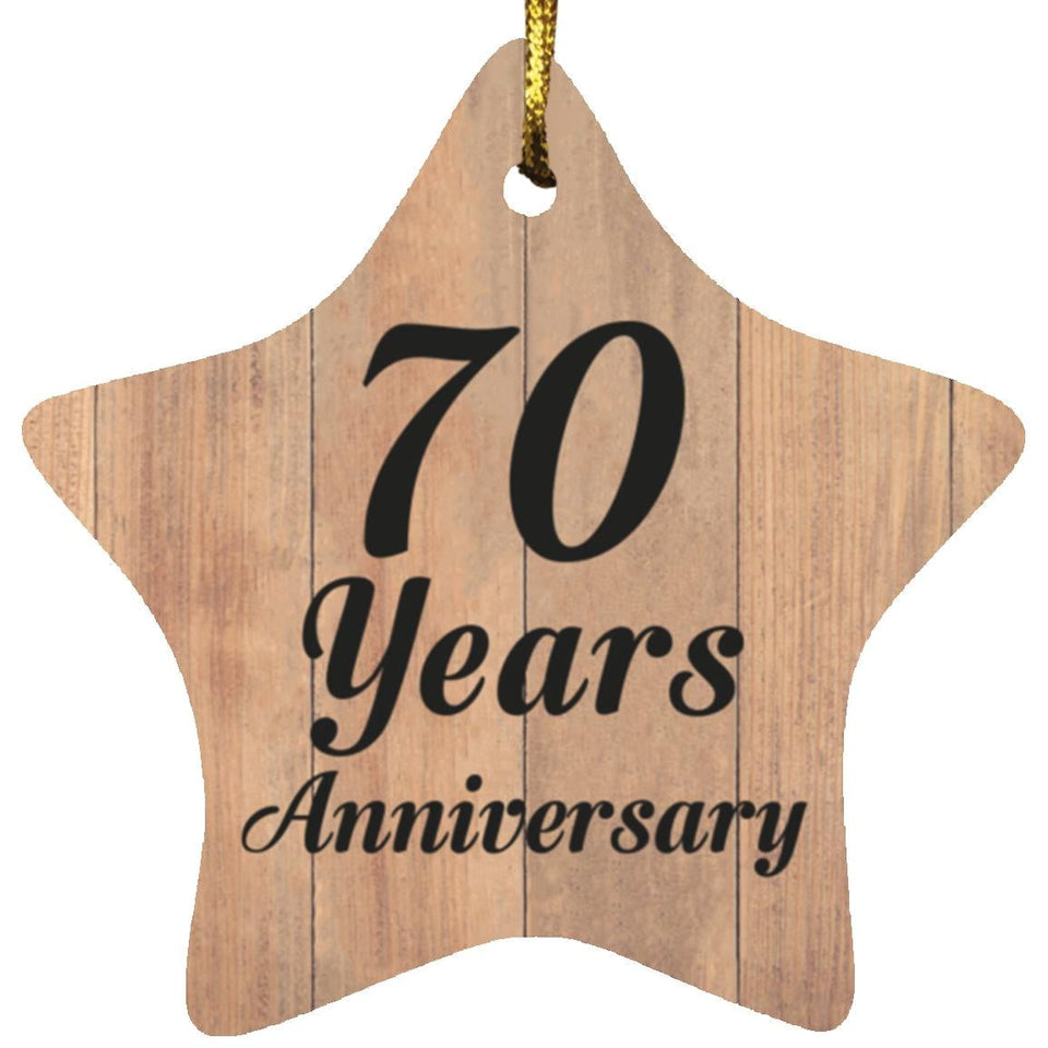 70th Anniversary 70 Years Anniversary - Star Ornament C
