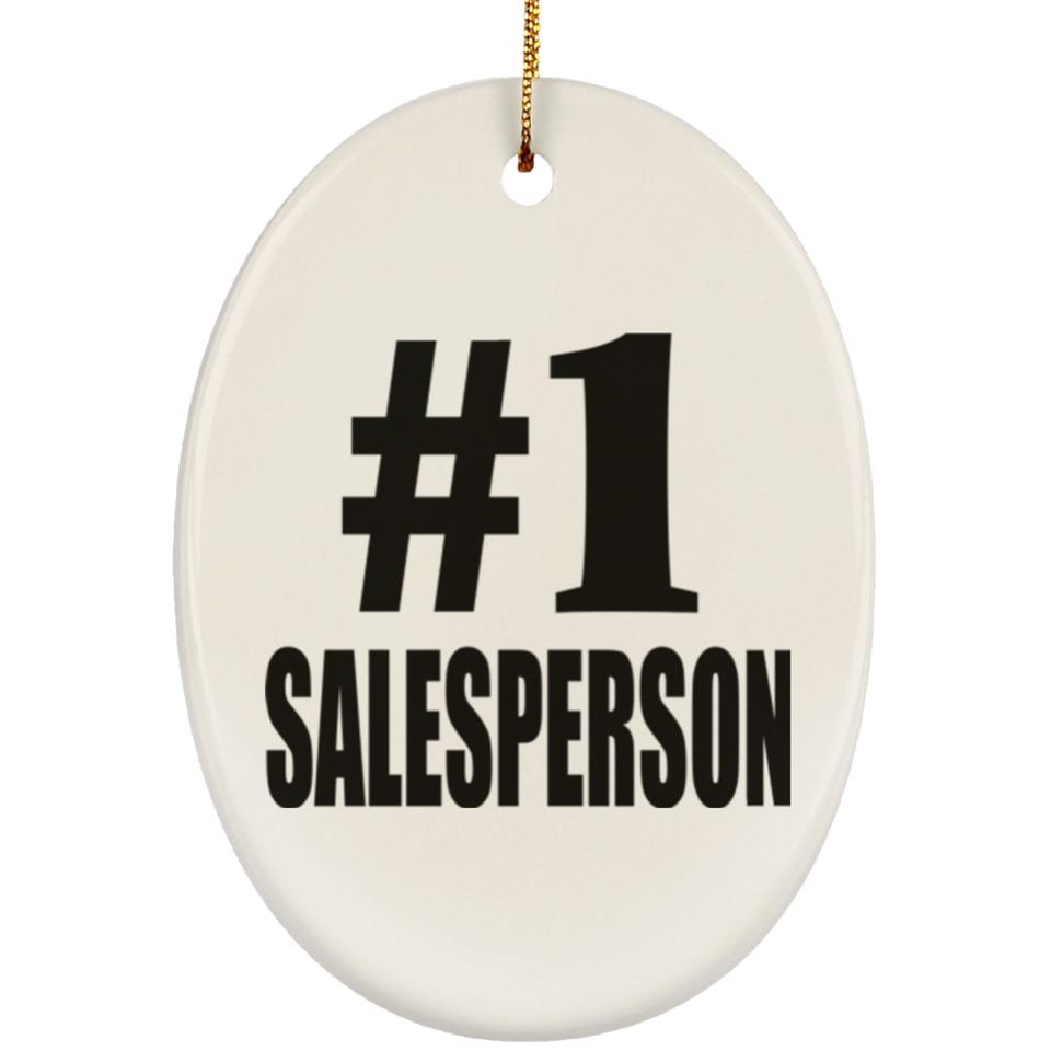 Number One #1 Salesperson - Oval Ornament