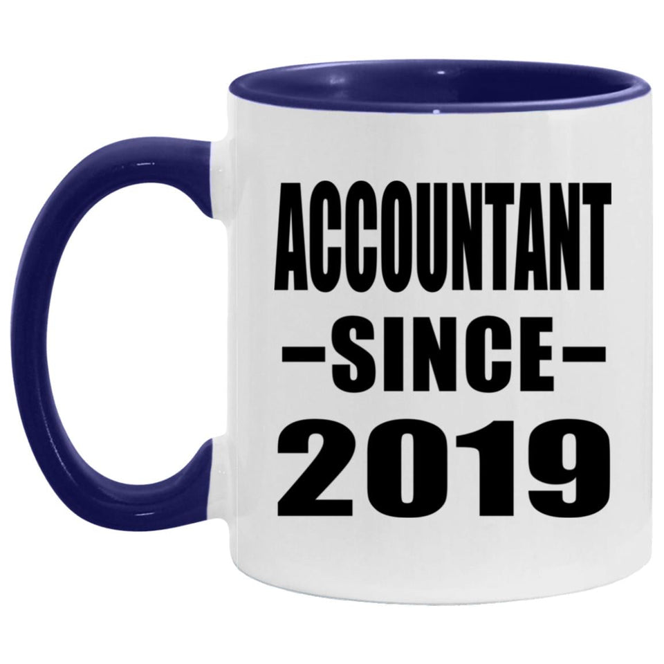 Accountant Since 2019 - 11oz Accent Mug Purple