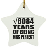 78th Anniversary Square Root of 6084 Years of Mrs Perfect - Star Ornament