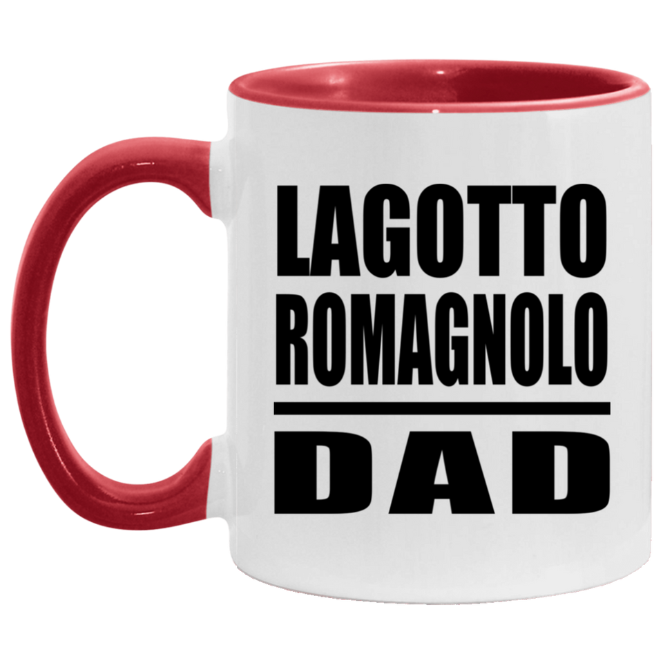 Lagotto Romagnolo Dad - 11oz Accent Mug Red