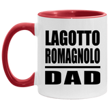 Lagotto Romagnolo Dad - 11oz Accent Mug Red