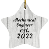 Mechanical Engineer Established Est. 2022 - Star Ornament F
