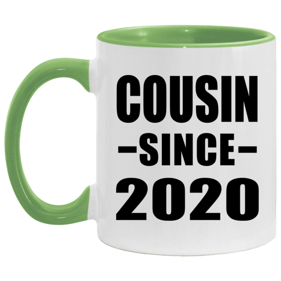 Cousin Since 2020 - 11oz Accent Mug Green