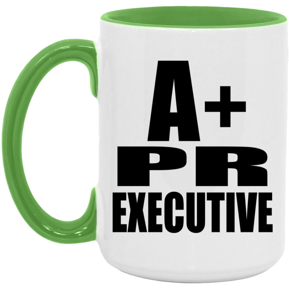 A+ Pr Executive - 15oz Accent Mug Green