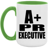 A+ Pr Executive - 15oz Accent Mug Green