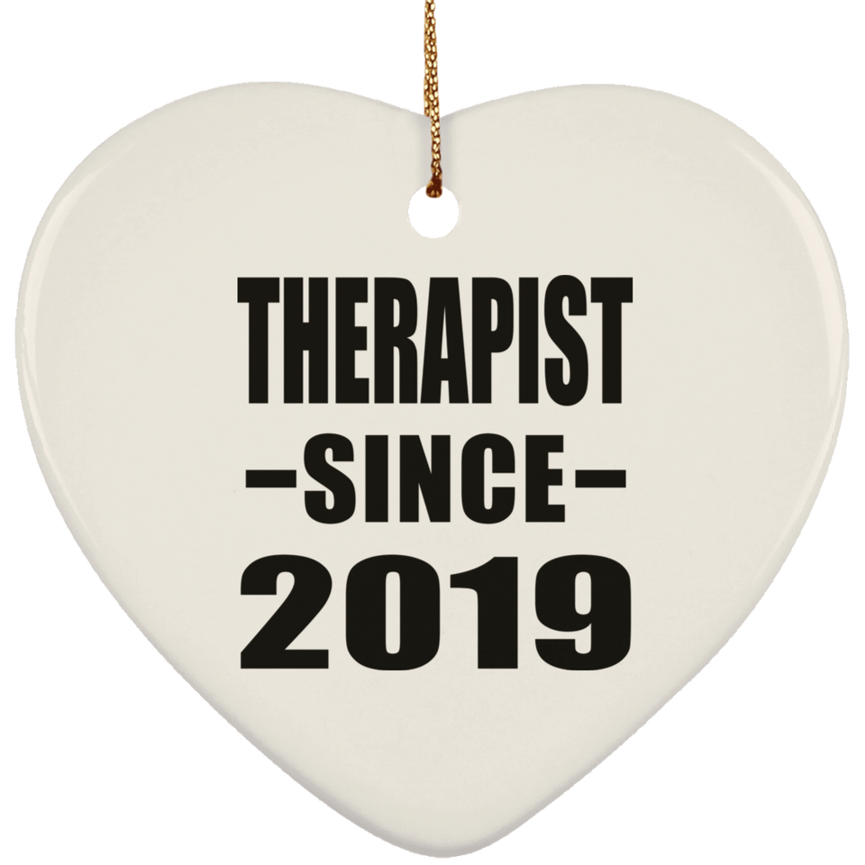 Therapist Since 2019 - Heart Ornament