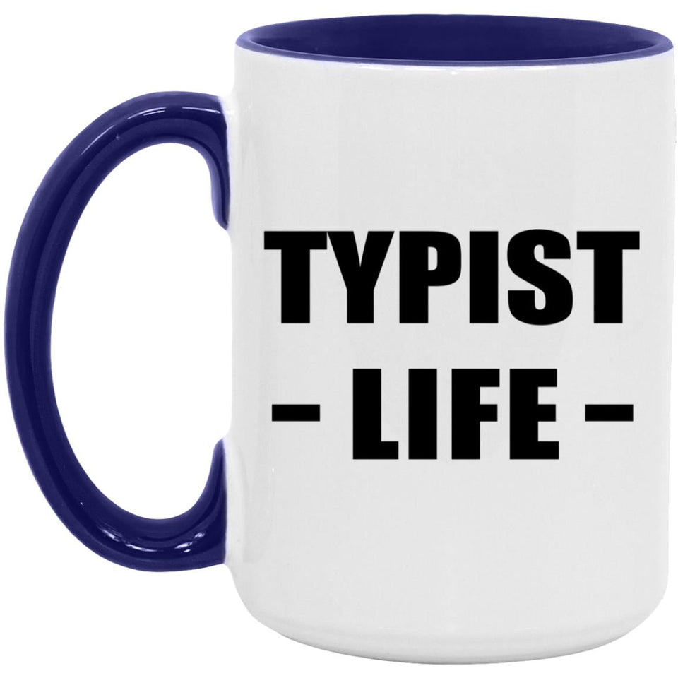 Typist Life - 15oz Accent Mug Purple