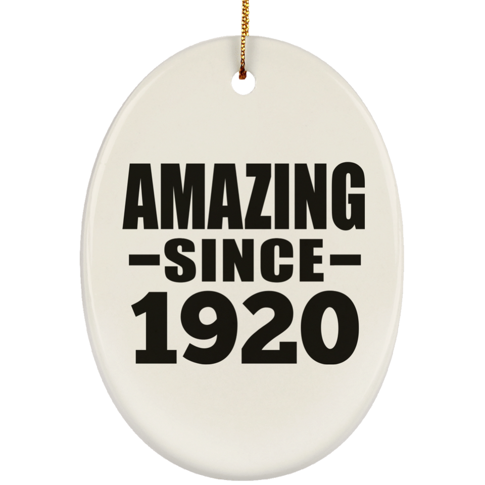 104th Birthday Amazing Since 1920 - Oval Ornament