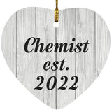 Chemist Established Est. 2022 - Heart Ornament F