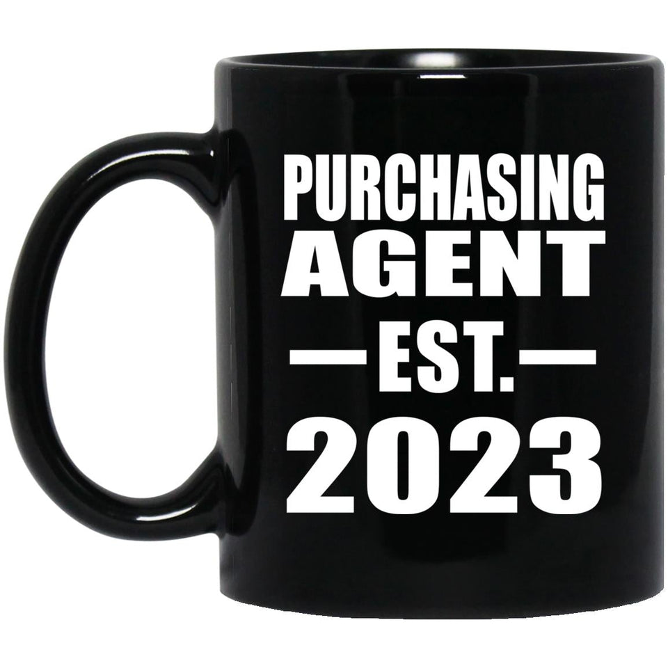 Purchasing Agent Established EST. 2023 - 11oz Coffee Mug Black