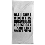 All I Care About Is Norwegian Forest Cat - Hand Towel