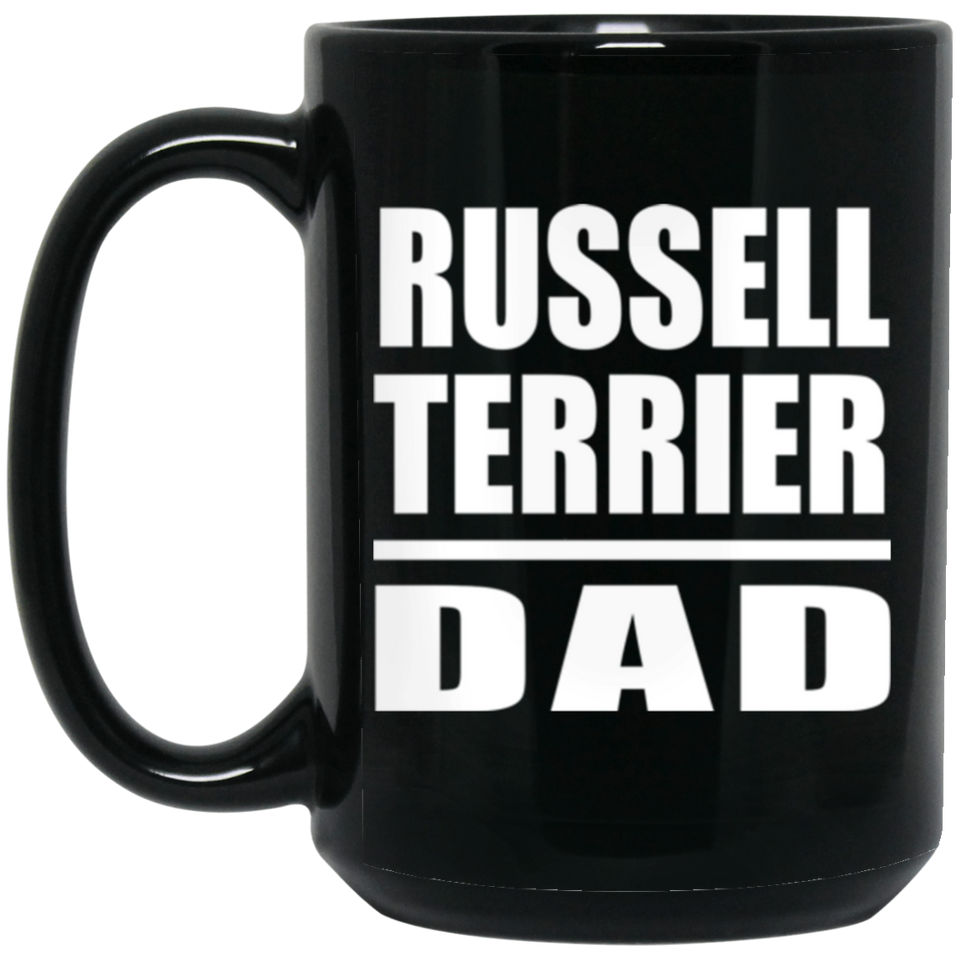 Russell Terrier Dad - 15oz Coffee Mug Black