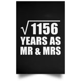 34th Anniversary Square Root of 1156 Years As Mr & Mrs - Poster Portrait