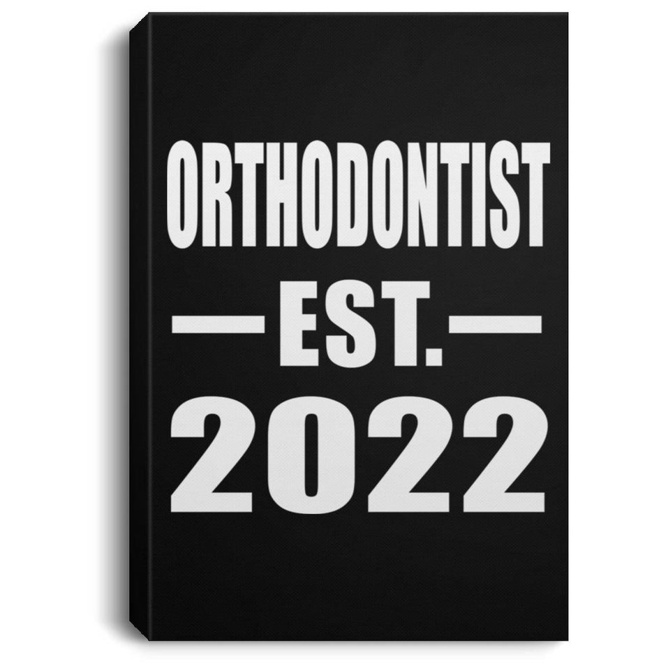 Orthodontist Established EST. 2022 - Canvas Portrait