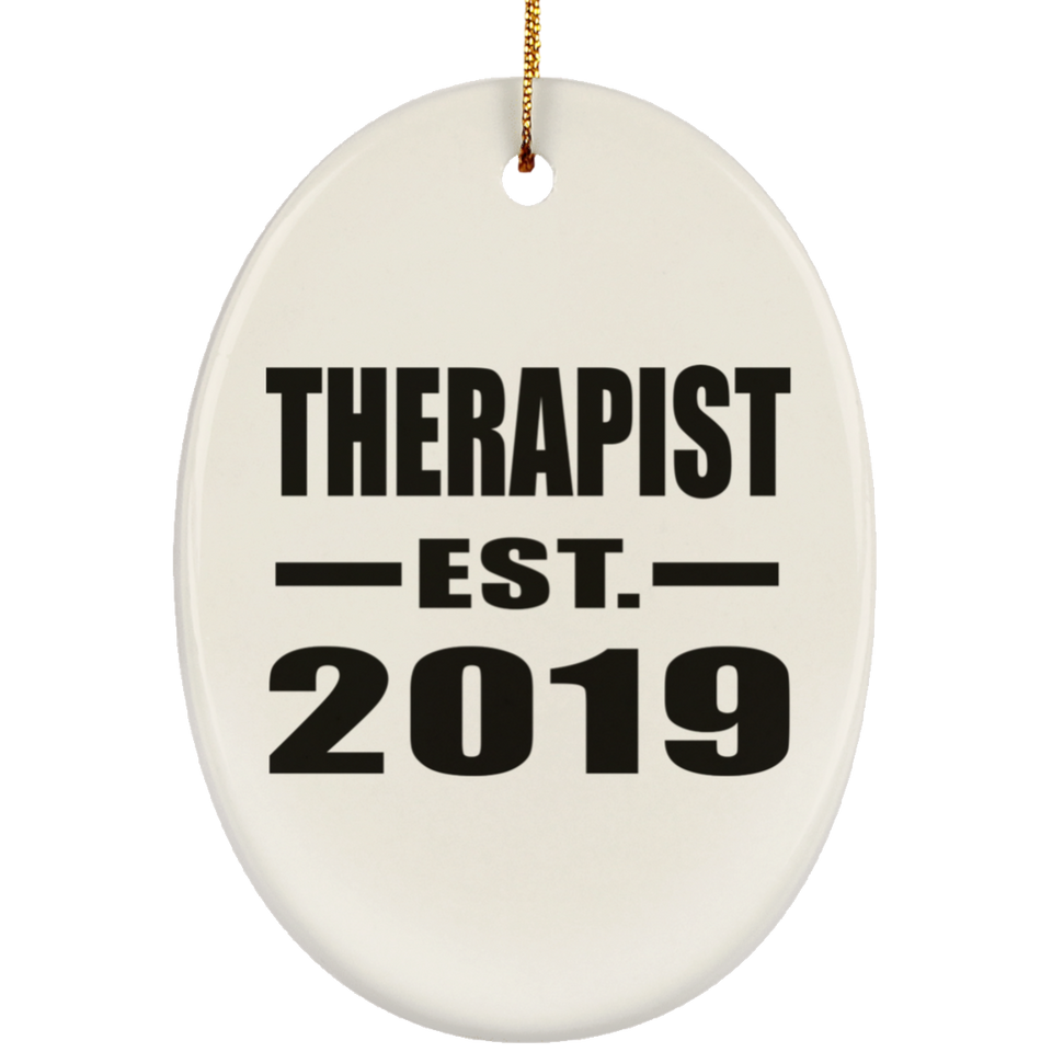 Therapist Established EST. 2019 - Oval Ornament