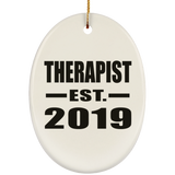 Therapist Established EST. 2019 - Oval Ornament