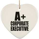 A+ Corporate Executive - Heart Ornament