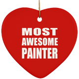 Most Awesome Painter - Heart Ornament
