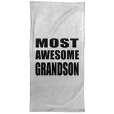 Most Awesome Grandson - Hand Towel