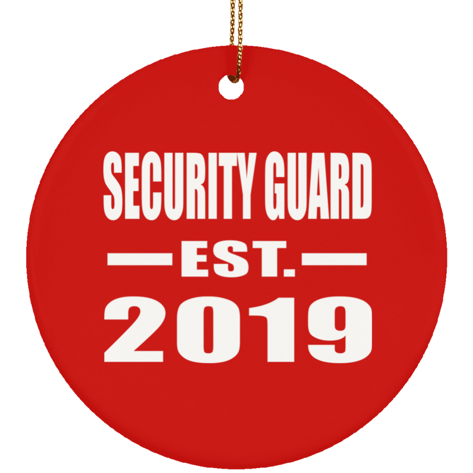 Security Guard Established EST. 2019 - Circle Ornament