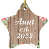 Aunt Established Est. 2023 - Star Ornament B